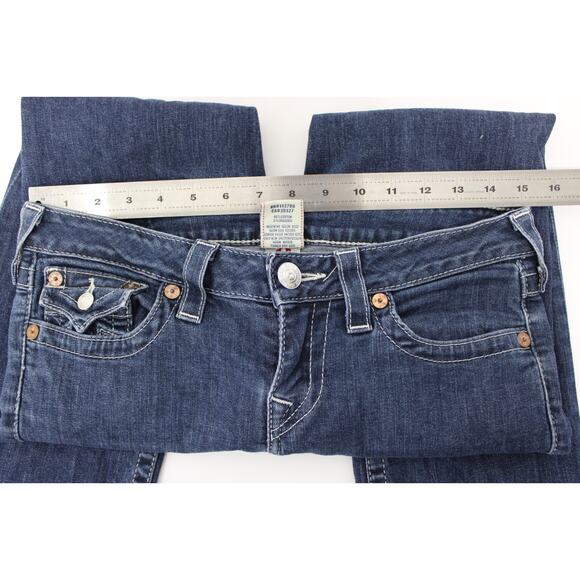True Religion Woman's Jeans Size 29 x 33 Hi-Rise Boot Cut Dark Wash - Picture 13 of 14